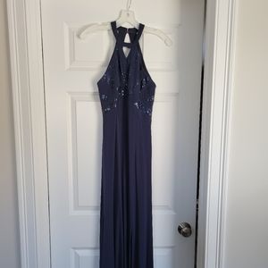 Full Length Formal/Prom Navy Dress